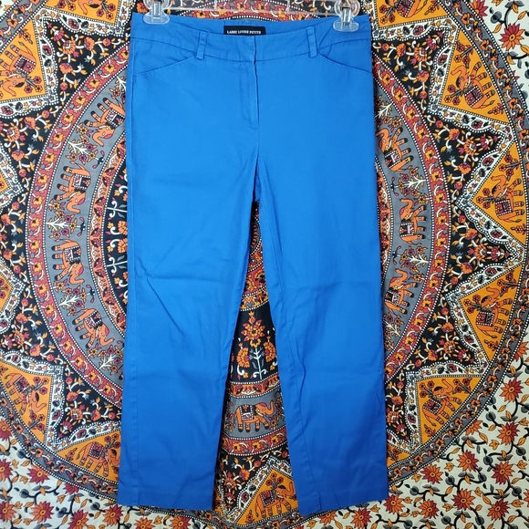 Larry Levine Petite Bright Blue Flate Front Slant Pockets Pants Womens 6P. - Picture 1 of 11